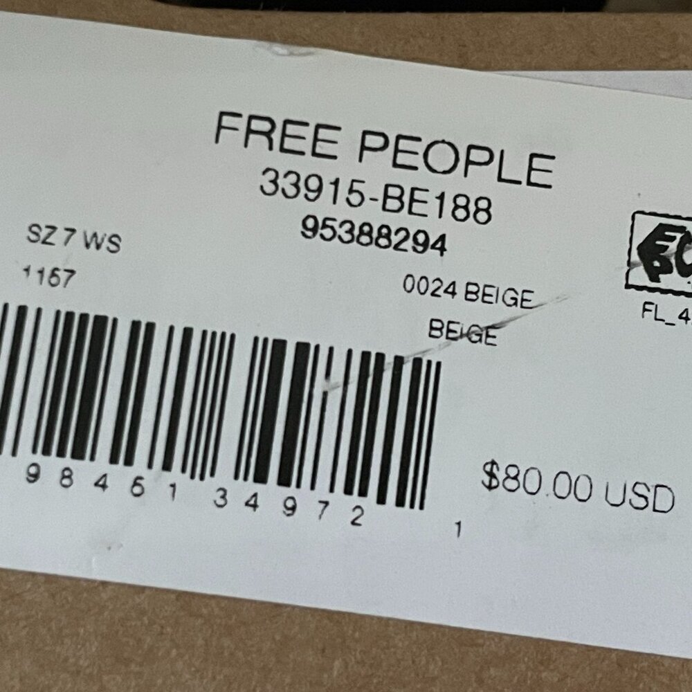 Melissa Float Thong Sandals Size 7 Beige Bubble Gum Free People NIB Retail $80 - Picture 10 of 10